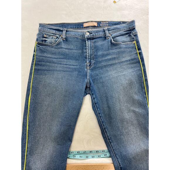 7FAMK Luxe Vintage Ankle Skinny Jeans Light Medium Wash Plus 33 Capsule Easy - Picture 5 of 8